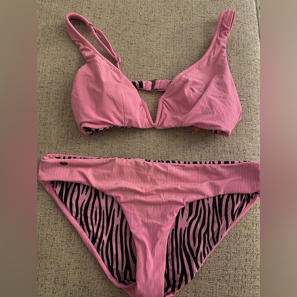 Maaji Reversible Pink / Zebra Bikini Gem